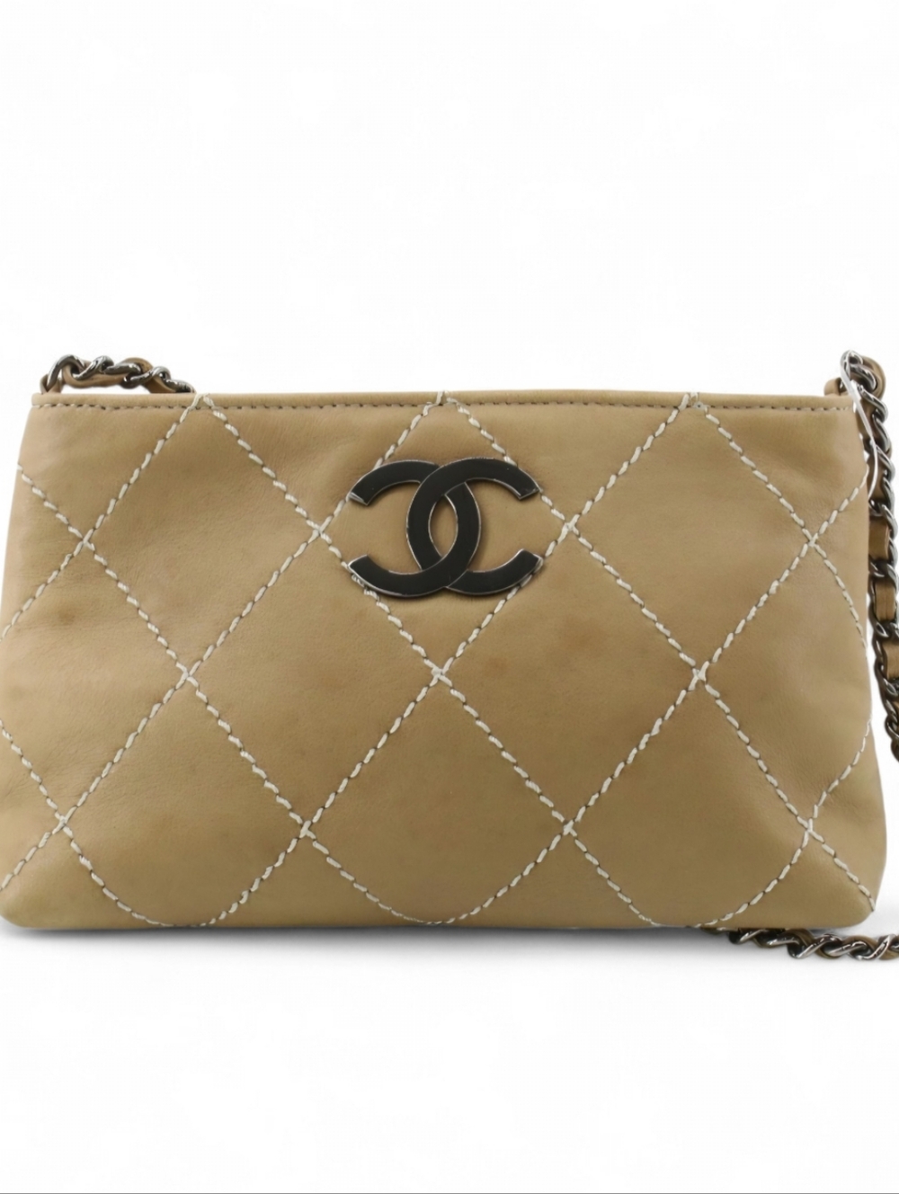 CHANEL Wild Stitch Mini Shoulder Bag Lambskin Pochette